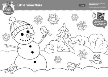 Super Simple Podcast - Little Snowflake Coloring Page