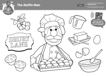Imagination Time - The Muffin Man Coloring Page