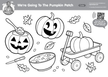 Super Simple Podcast - We're Going To The Pumpkin Patch Coloring Page