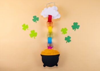 Rainbow Paper Chain Decoration For St. Patrick’s Day
