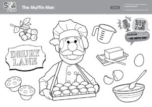 Super Simple Podcast - The Muffin Man Coloring Page