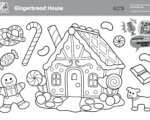 Super Simple Podcast - Gingerbread House Coloring Page