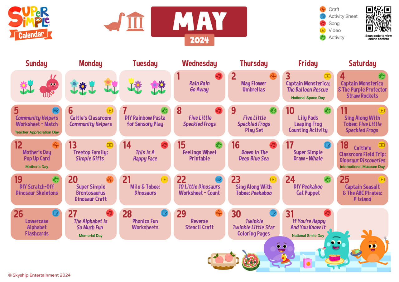 Super Simple Calendar - May 2024