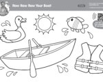 Imagination Time - Row Row Row Your Boat Coloring Page