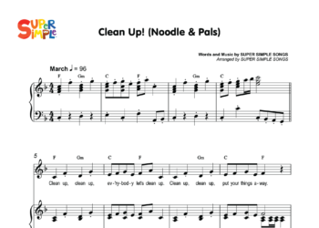 Clean Up! (Noodle & Pals) Sheet Music