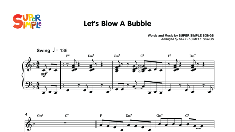 Let's Blow A Bubble Sheet Music