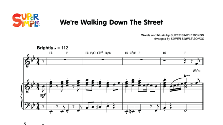 We're Walking Down The Street Sheet Music