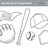 Take Me Out To The Ball Game Coloring Page