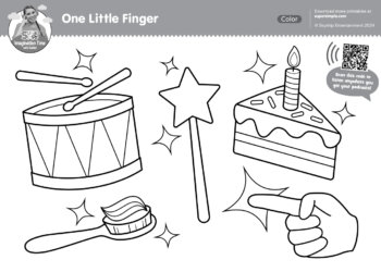 Imagination Time - One Little Finger Coloring Page