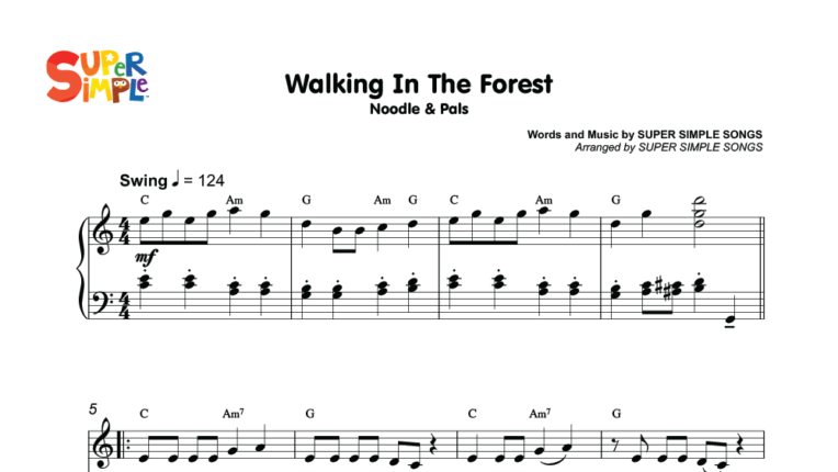 Walking In The Forest Sheet Music