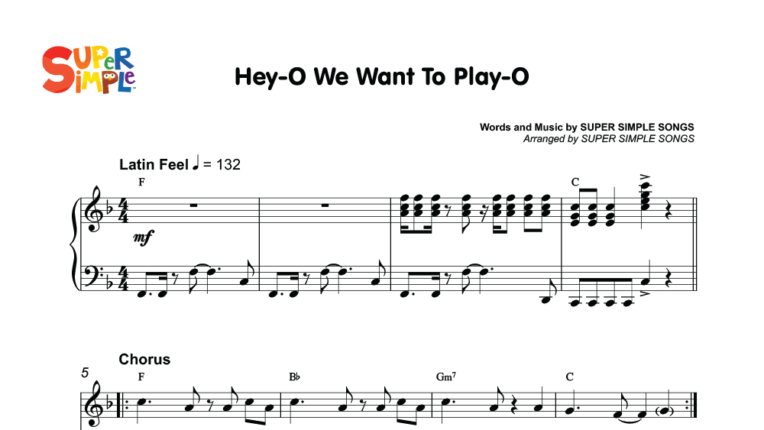 Hey-O We Want To Play-O Sheet Music