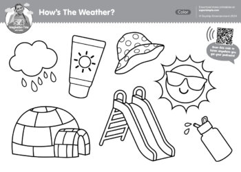 Imagination Time - How's The Weather? Coloring Page