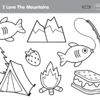 I Love The Mountains Coloring Page