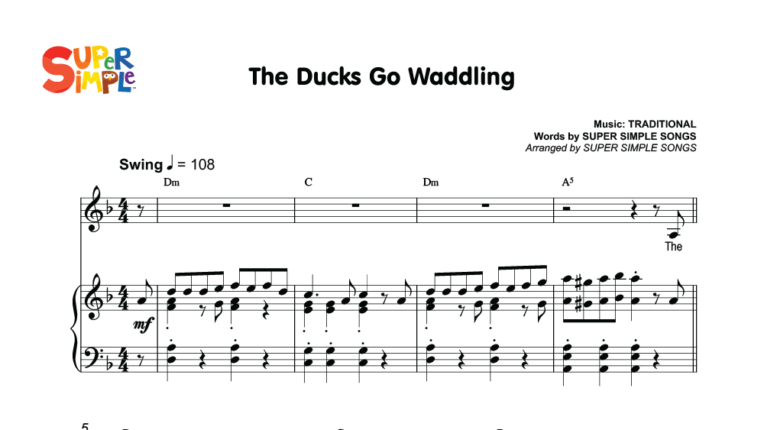 The Ducks Go Waddling Sheet Music