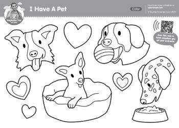 Imagination Time - I Have A Pet Coloring Page