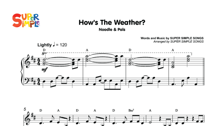 How's The Weather? (Noodle & Pals) Sheet Music