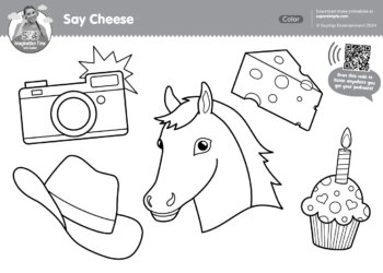 Imagination Time - Say Cheese Coloring Page