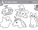 Imagination Time - If I Were A Ghost Coloring Page