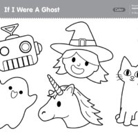 Imagination Time - If I Were A Ghost Coloring Page