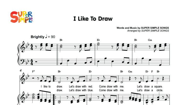 I Like To Draw Sheet Music