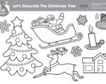 Imagination Time - Let's Decorate The Christmas Tree Coloring Page