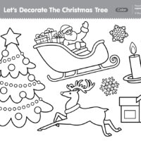 Imagination Time - Let's Decorate The Christmas Tree Coloring Page