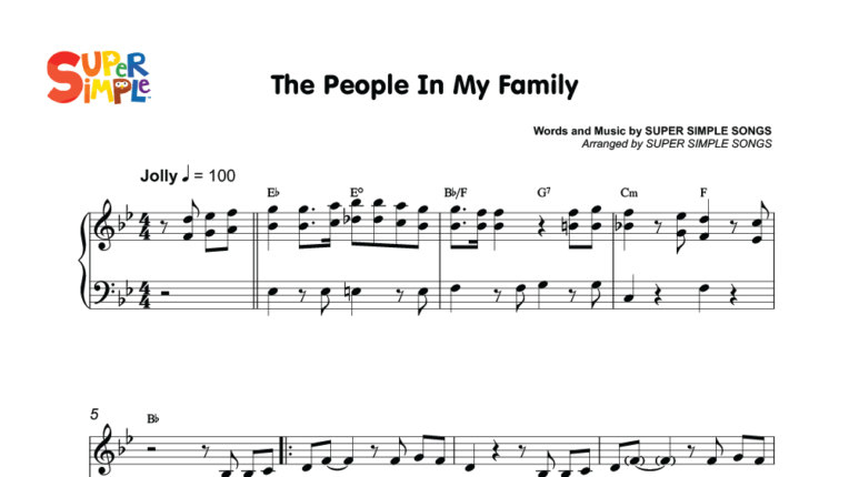 The People In My Family Sheet Music