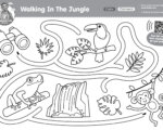 Imagination Time - Walking In The Jungle Coloring Page