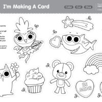 Imagination Time - Making A Card Craft & Coloring Page