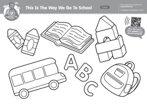 Imagination Time - This Is The Way We Go To School Coloring Page