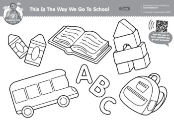 Imagination Time - This Is The Way We Go To School Coloring Page