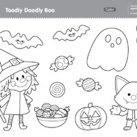 Toodly Doodly Boo Coloring Page