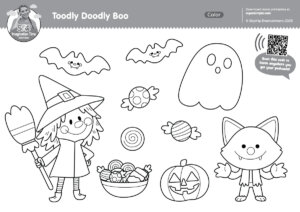 Toodly Doodly Boo Coloring Page