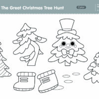 Imagination Time - The Great Christmas Tree Hunt Coloring Page