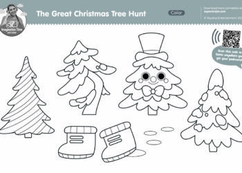 Imagination Time - The Great Christmas Tree Hunt Coloring Page