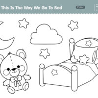 This Is The Way We Go To Bed Coloring Page