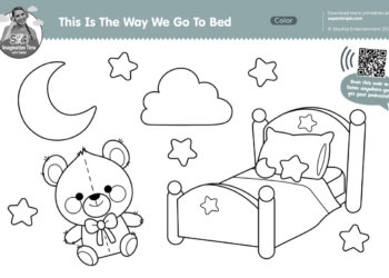 This Is The Way We Go To Bed Coloring Page