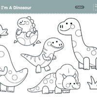 I Am A Dinosaur Coloring Page