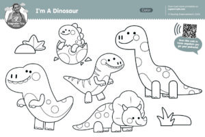 I Am A Dinosaur Coloring Page