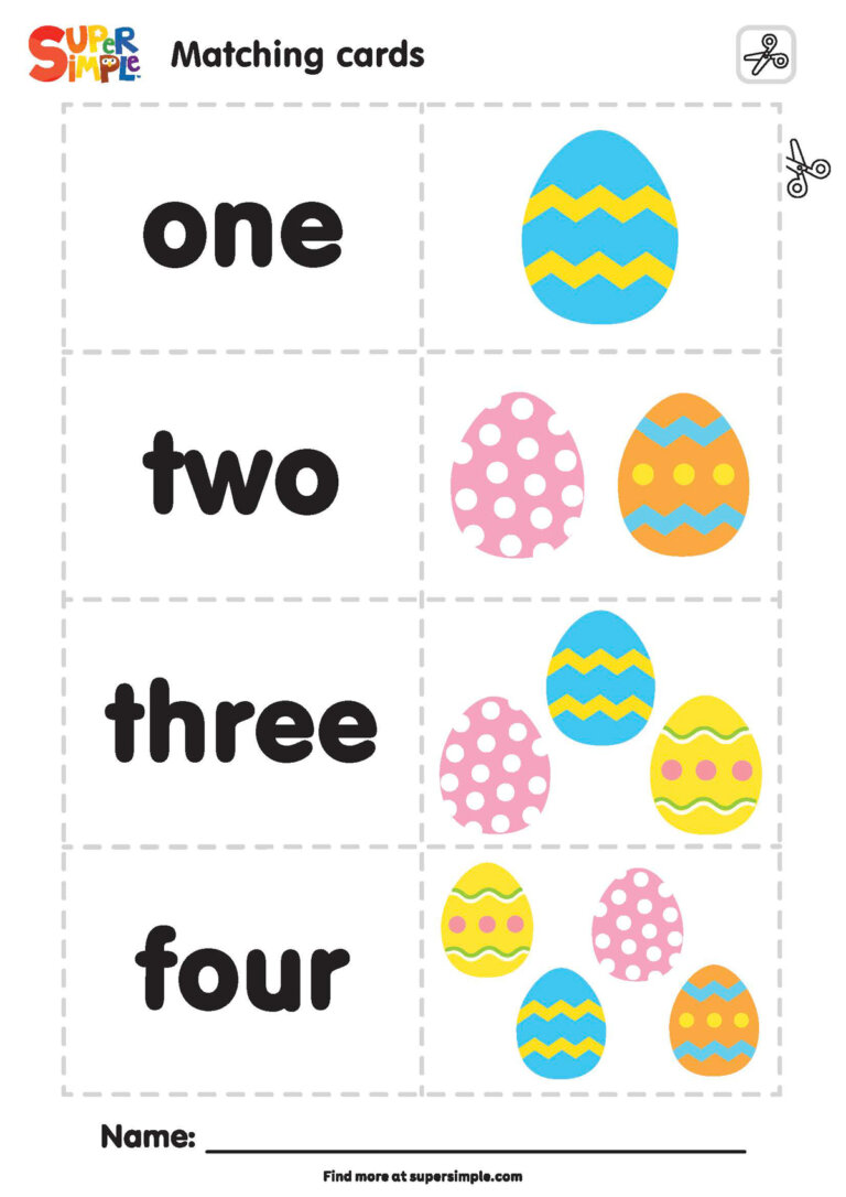 Easter Printable - Matching Cards - Super Simple