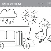 Wheels On The Bus Coloring Page