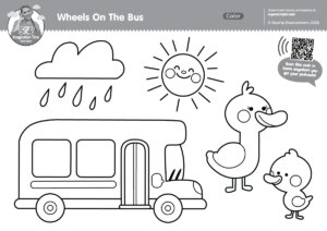 Wheels On The Bus Coloring Page