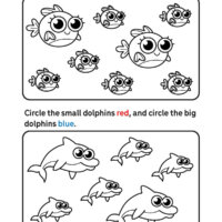 I'm A Baby Fish - Color & Circle Worksheet