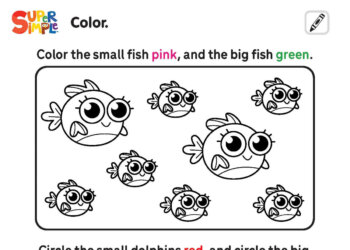 I'm A Baby Fish - Color & Circle Worksheet