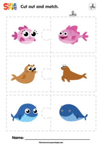 I'm A Baby Fish - Cut & Match Printable