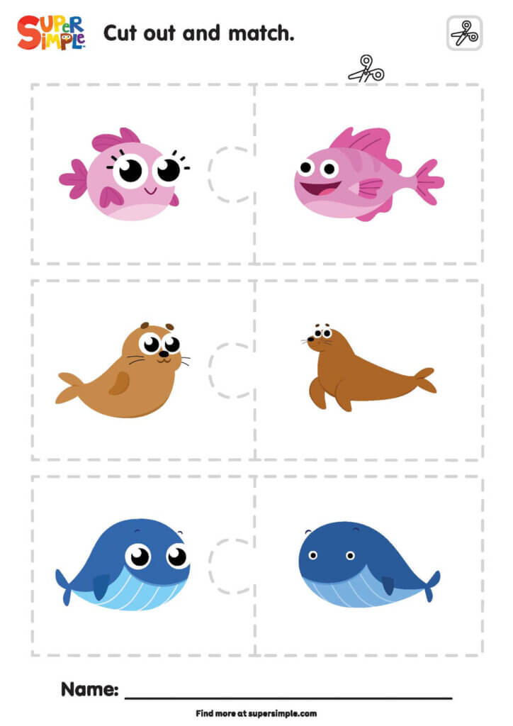 I'm A Baby Fish - Cut & Match Printable