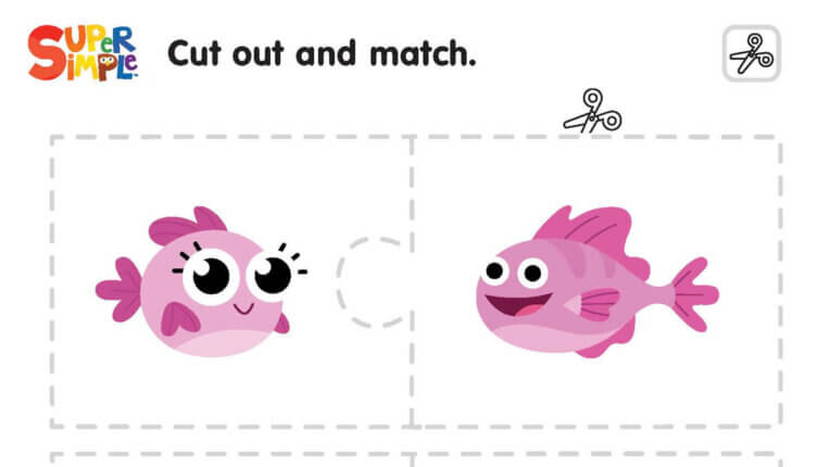 I'm A Baby Fish - Cut & Match Printable