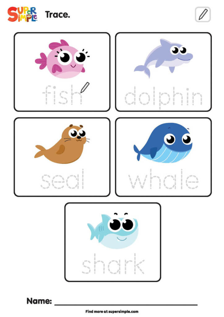 I'm A Baby Fish - Letter Tracing Worksheet
