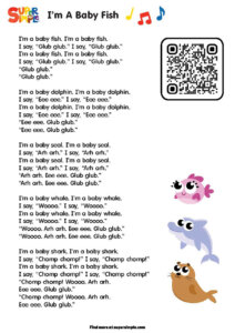 I'm A Baby Fish Lyrics Poster
