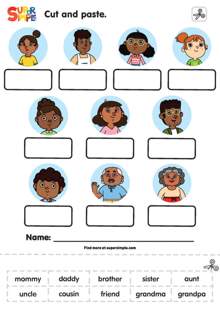 The Family Tree - Cut & Paste Worksheet